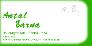 antal barna business card